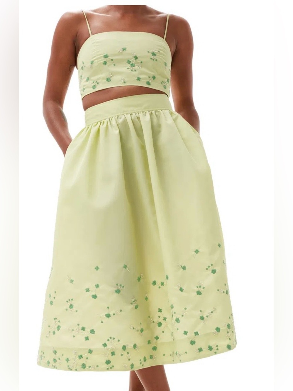 BNWT GANNI $395 nylon crop cami